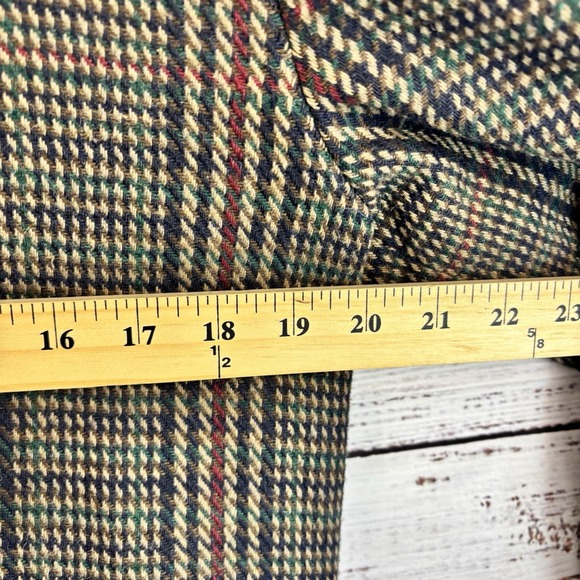 Vintage Radcliffe Blazer Plaid Wool Blend 8 Boxy Red Blue Green Tartan Clueless - Picture 3 of 12
